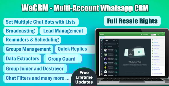 WaCRM - Multi-Account WhatsApp CRM
