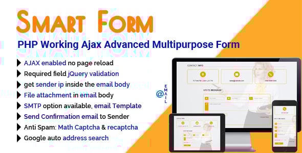 SmartForm - PHP Working Ajax Advanced Multipurpose Form