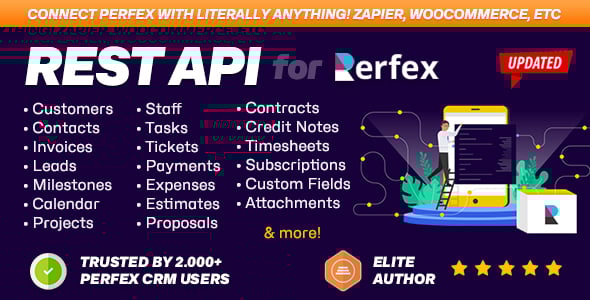 REST API module for Perfex CRM - Connect your Perfex CRM with third party applications