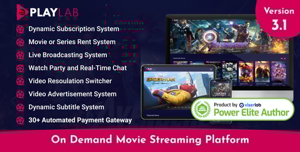 PlayLab - On Demand Movie Streaming Platform