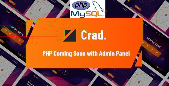 Crad - PHP Coming Soon with Admin Panel