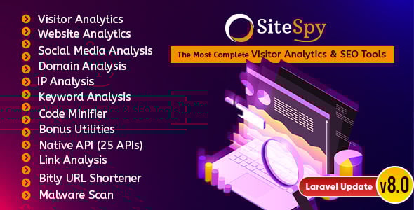 SiteSpy - The Most Complete Visitor Analytics & SEO Tools (SaaS)